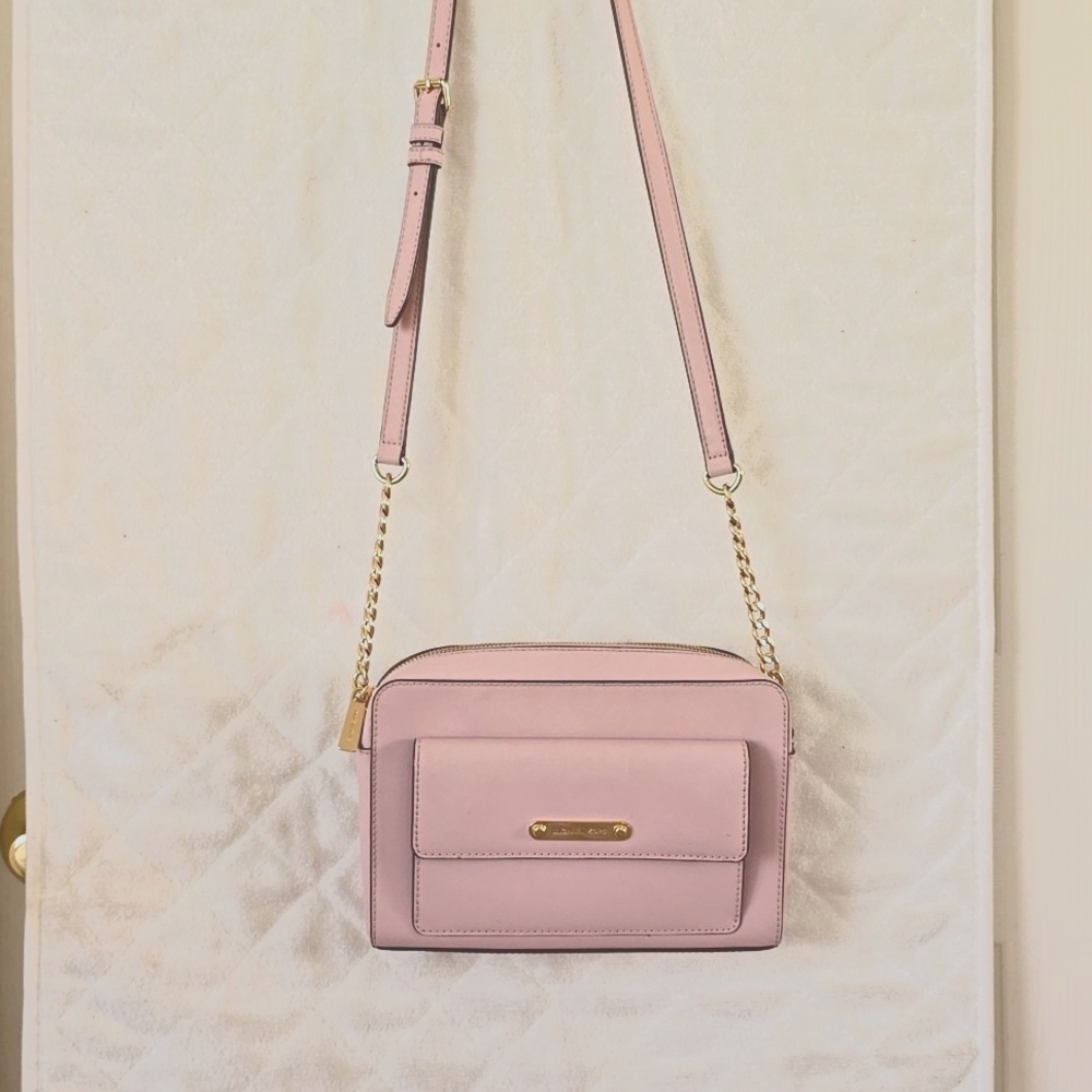 Michael Kors Pink Leather Crossbody Bag